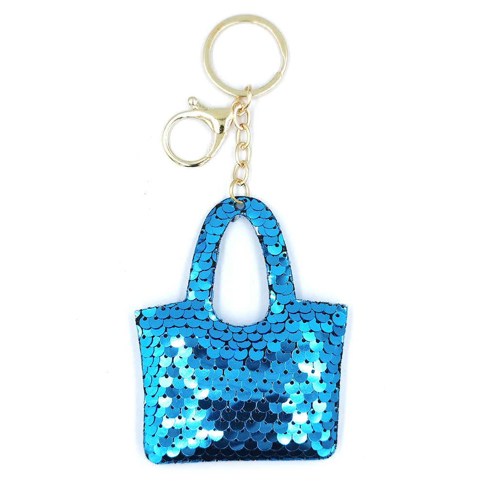 Wholesale Reflective Double-sided Sequin Bag Sequin Car Keychains